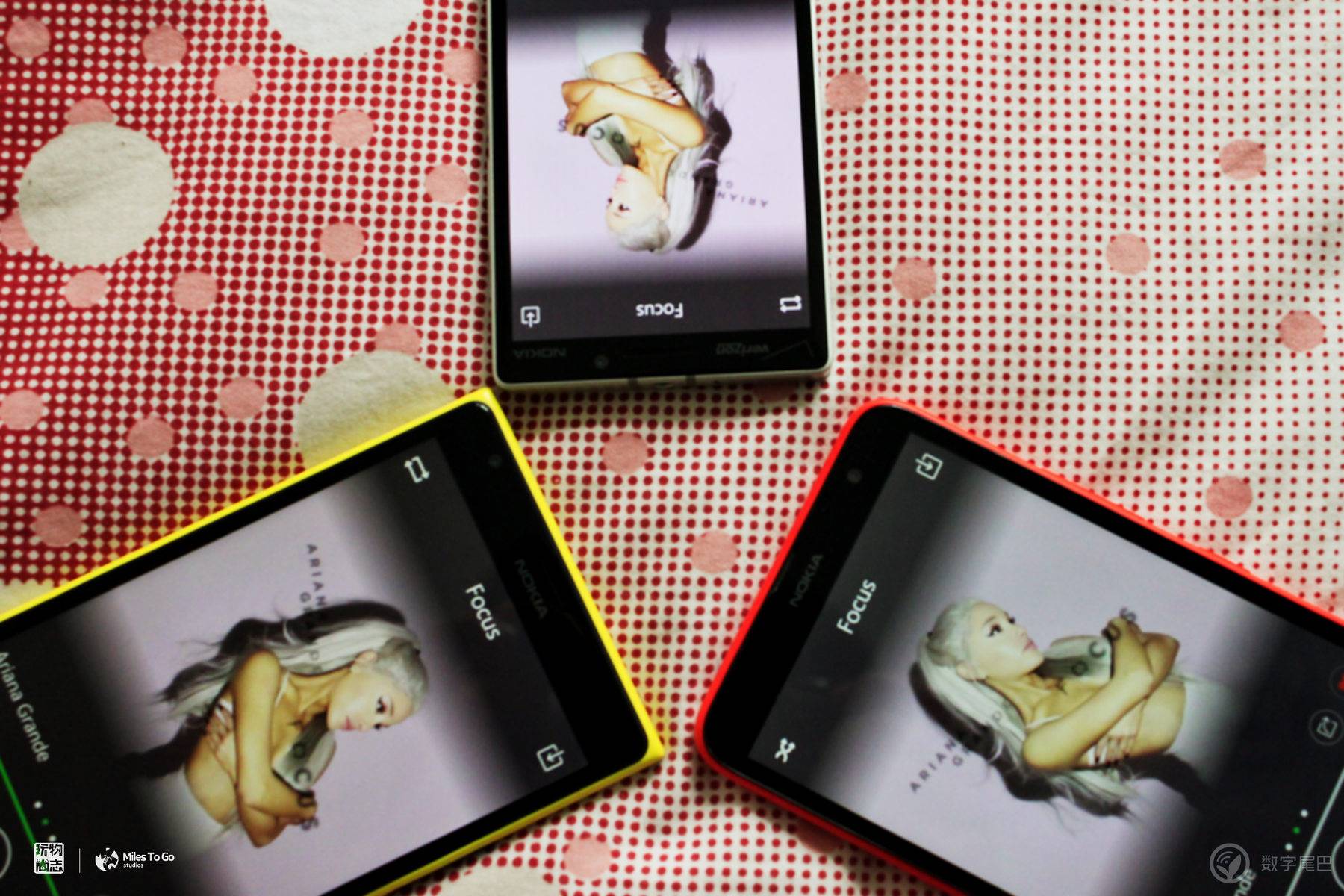 從左至右依次是Lumia Icon、Lumia 1520和Lumia 1320