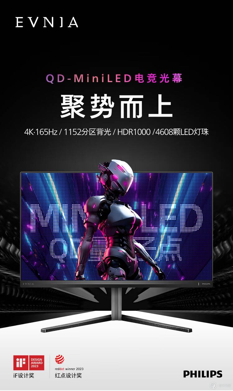 新款飛利浦 EVNIA 顯示器